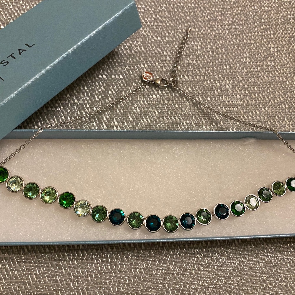 Glimmer Necklace, Green